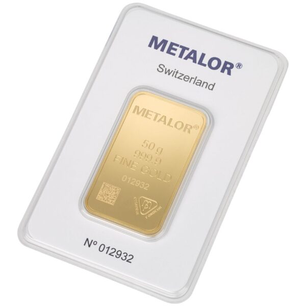 prix lingot d'or 50g 24 carat metalor